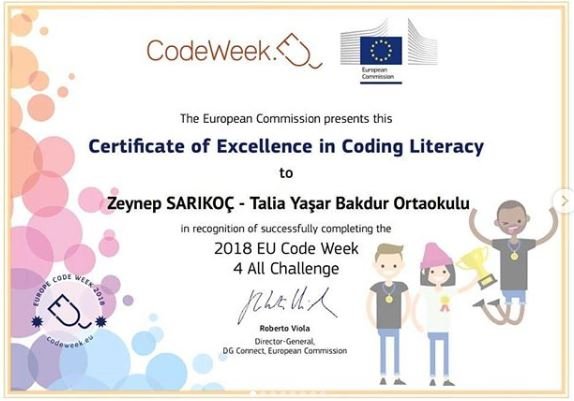 Dünya Kodlama Haftası EU Codeweek 4 All Challenge