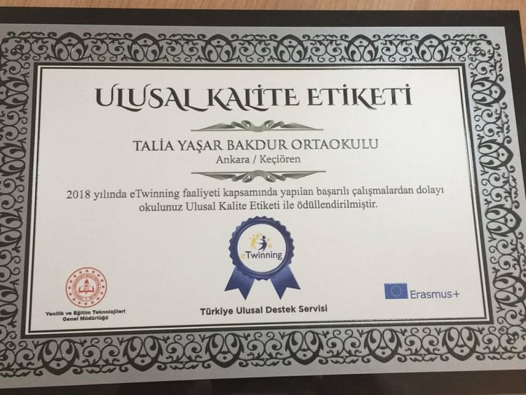 "Uzayda Türkler Var" adlı projemizin "Ulusal Kalite Etiketi" takdimi